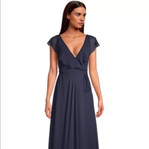 Bill Levkoff bridesmaid dress - navy